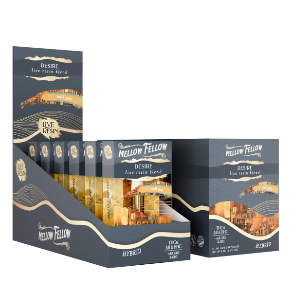 MELLOW FELLOW LIVE RESIN 1 GRAM CARTRIDGE | TRANQUILITY BLEND - PINEAPPLE KUSH (INDICA DOMINANT)