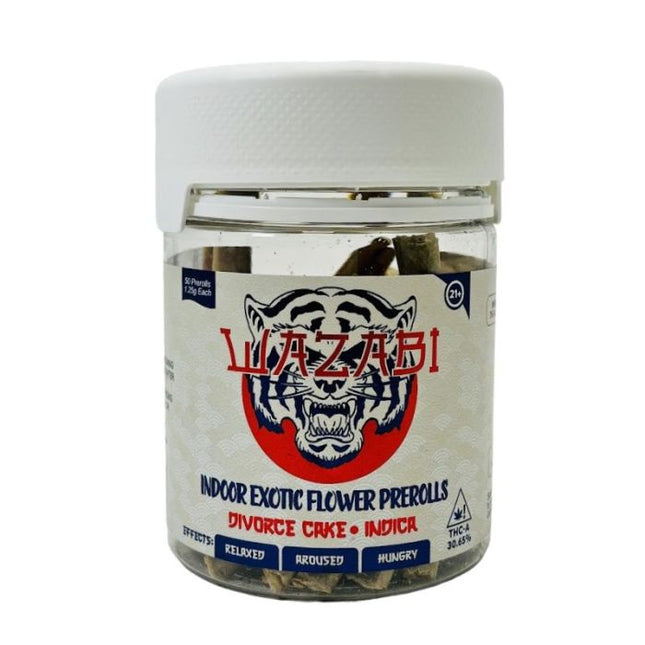 WAZABI INDOOR EXOTIC THCA PRE ROLLS (50CT JAR) 1.25G EACH
