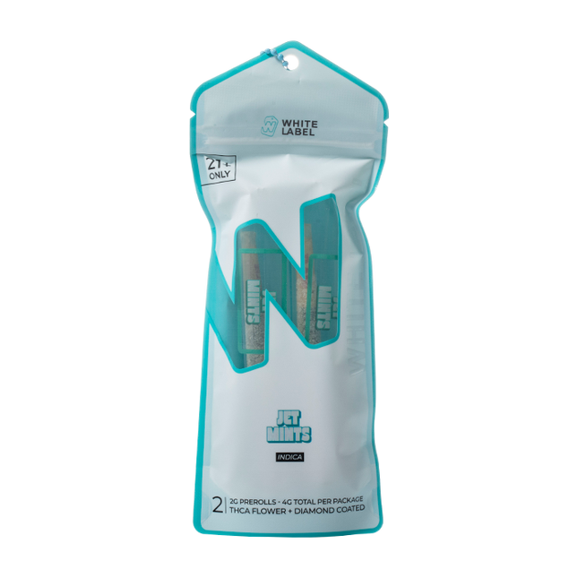 WHITE LABEL 2G THCA DIAMOND COATED PRE ROLLS (2CT/PACK)