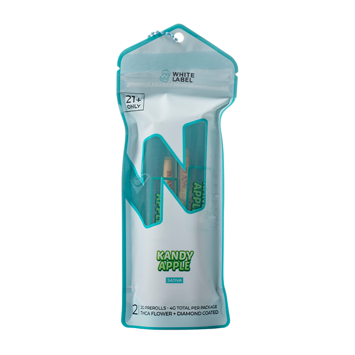 WHITE LABEL 2G THCA DIAMOND COATED PRE ROLLS (2CT/PACK)