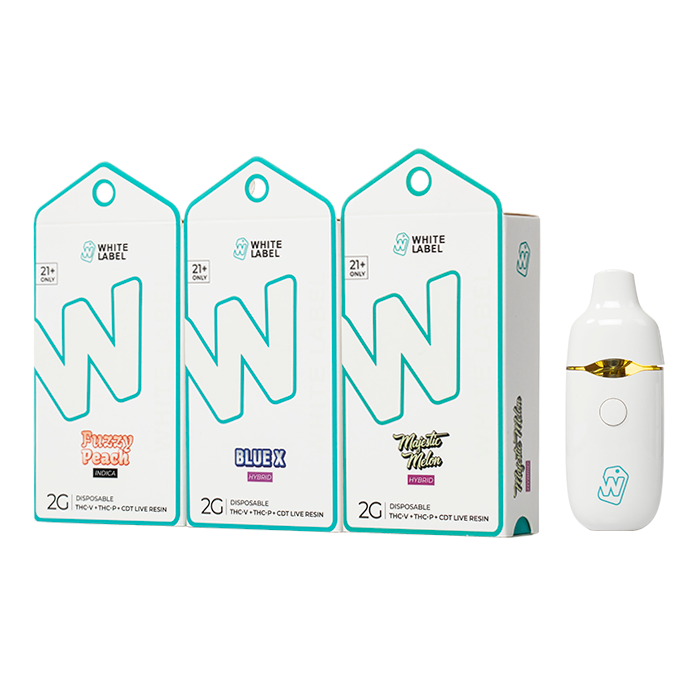 WHITE LABEL 2G THC-V + TH-P + CDT LIVE RESIN DISPOSABLE