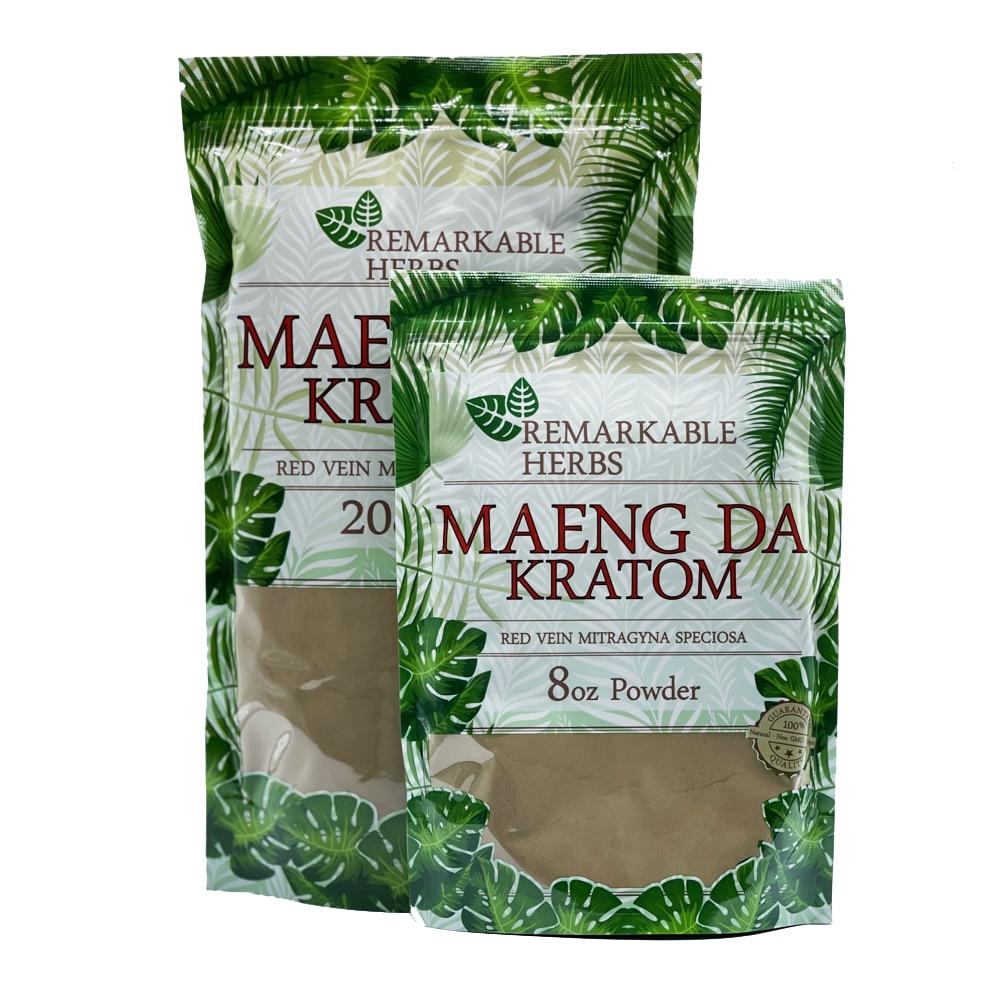 WHOLE HERBS 225 GRAM KRATOM POWDER RED VEIN MAENG DA 700598116205