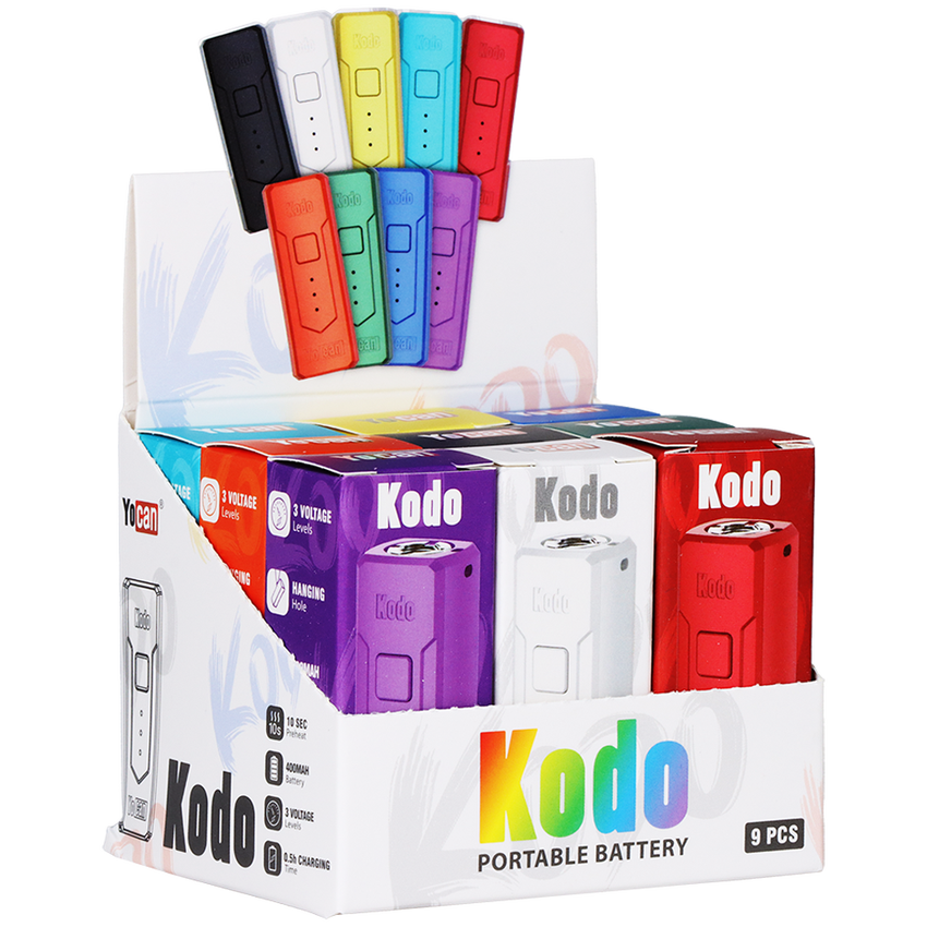 YOCAN KODO BOX MOD PORTABLE BATTERY (9CT DISPLAY) | ASSORTED COLORS
