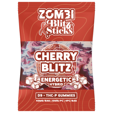 ZOMBIE BLITZ STICKS ENERGETIC GUMMY (40MG / PC, 20PC / CASE)
