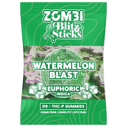 ZOMBIE BLITZ STICKS ENERGETIC GUMMY (40MG / PC, 20PC / CASE)
