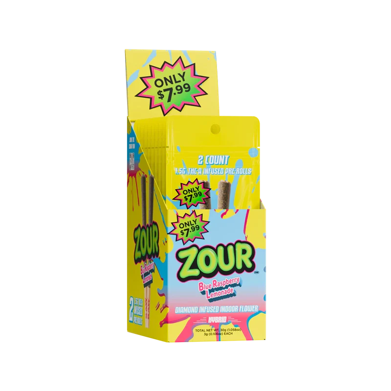 ZOUR STASH 1.25G THCP INFUSED PRE-ROLLS (10PK DISPLAY)