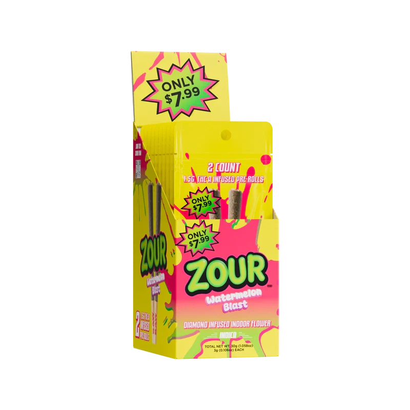 ZOUR STASH 1.25G THCP INFUSED PRE-ROLLS (10PK DISPLAY)