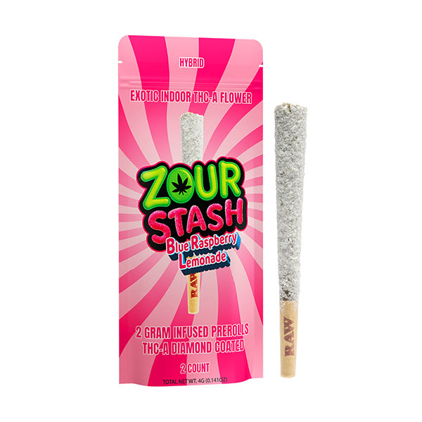 ZOUR STASH THC-A 2G DIAMOND PRE ROLLS (2CT PACK)