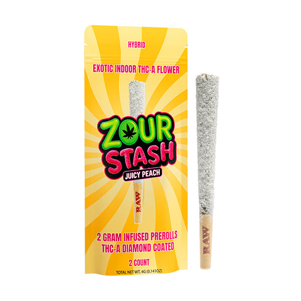 ZOUR STASH THC-A 2G DIAMOND PRE ROLLS (2CT PACK)