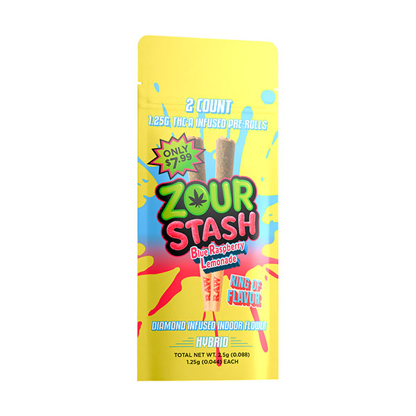 ZOUR STASH 1.25G THCA INFUSED PRE-ROLLS (2CT PACK)