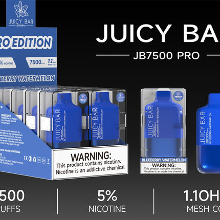 JUICY BAR 7500 PRO EDITION - BLUEBERRY WATERMELON ICE -