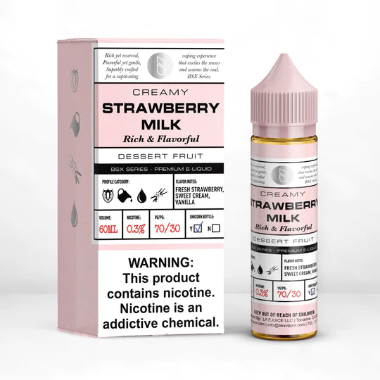 BSX SERIES E-LIQUID 60ML - STRAWBERRY MILK 3MG - E-JUICE