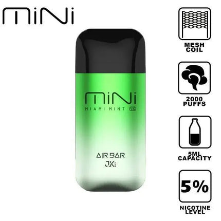 Air Bar Mini 2000 (10-Pack) - Miami Mint - E-Cig