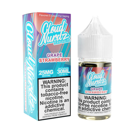 Cloud Nurdz TFN Salt E-Juice 30ML - Salt Grape Strawberry