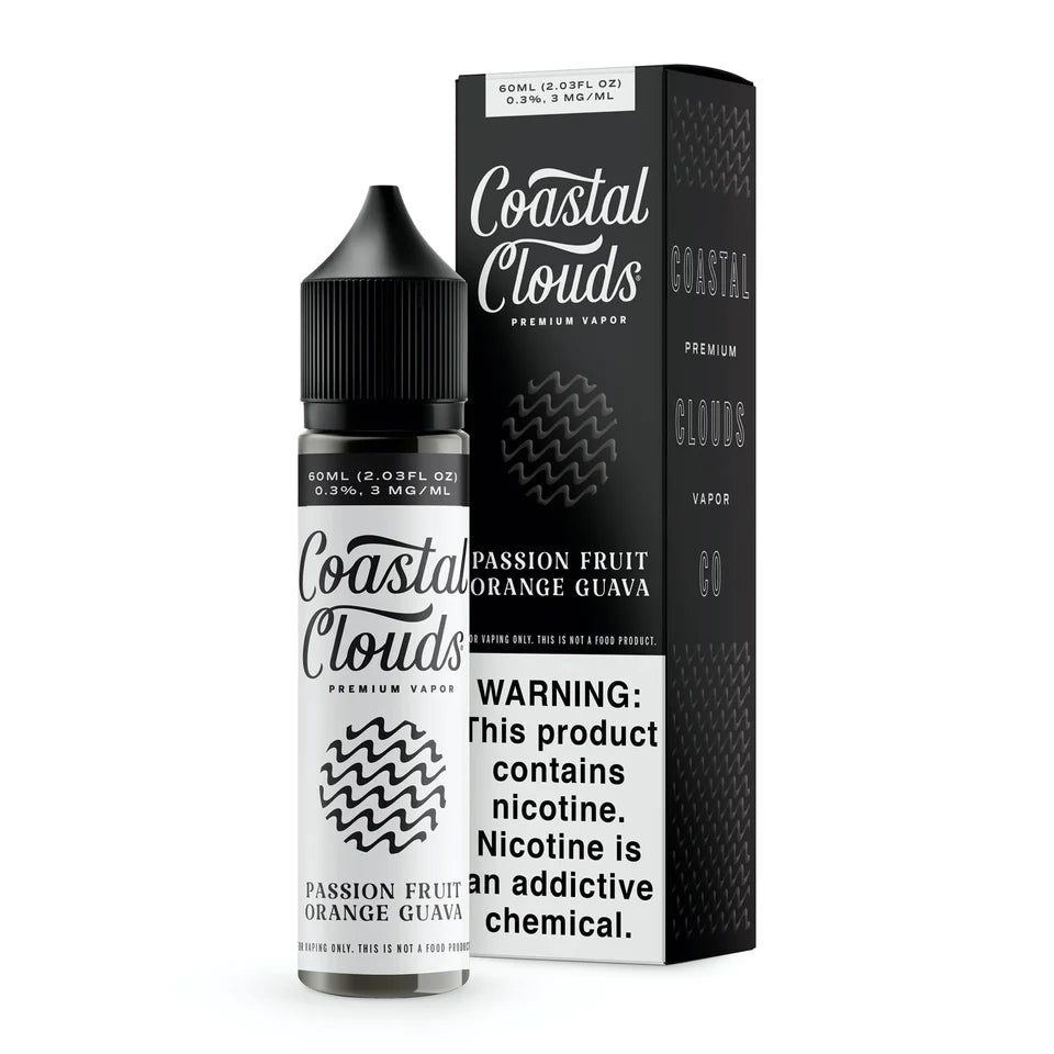 Coastal Clouds E-Juice 60ML - PASSION FRUIT ORANGE GUAVA 3MG