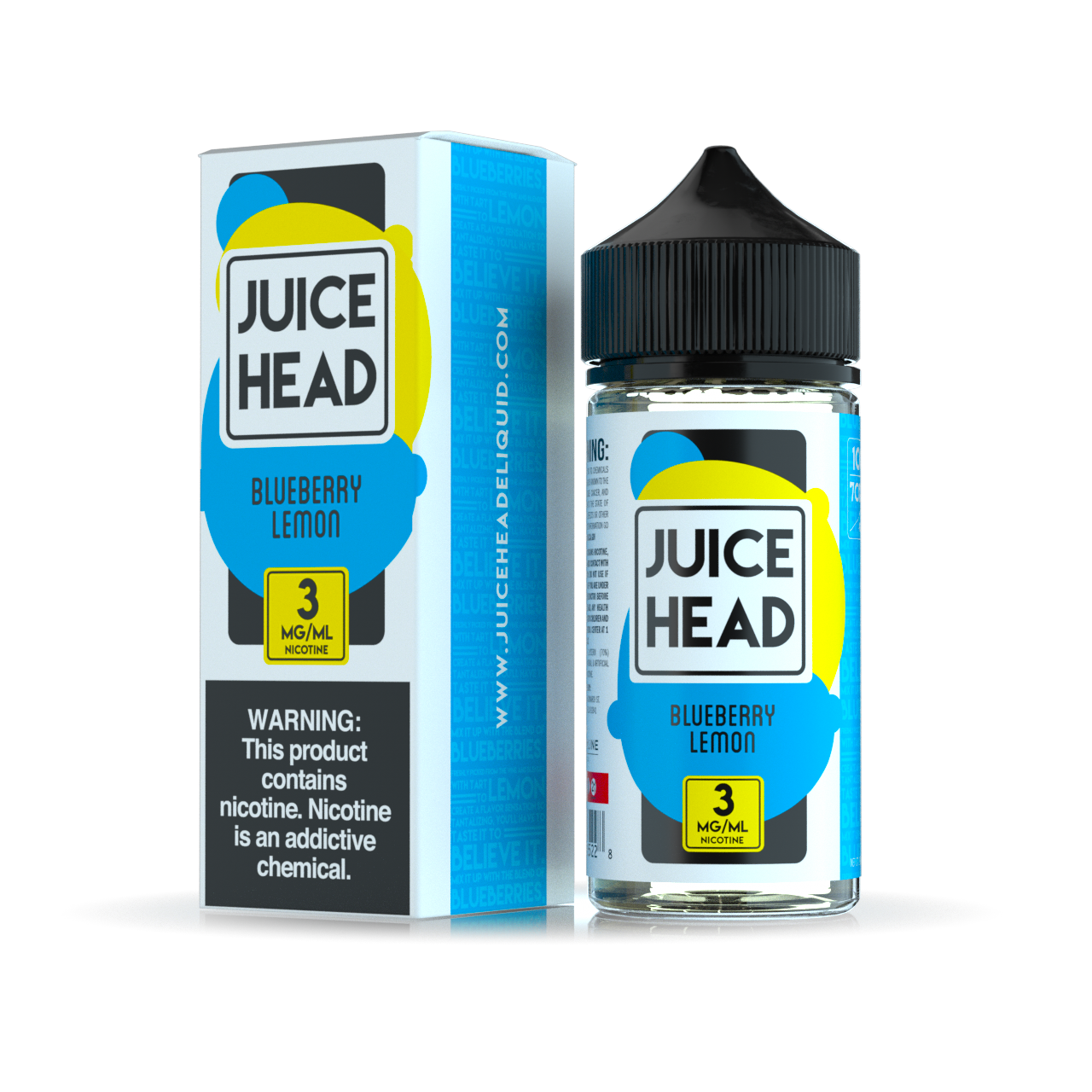 Juice Head 100ml - BLUEBERRY LEMON 3MG - E-Juice