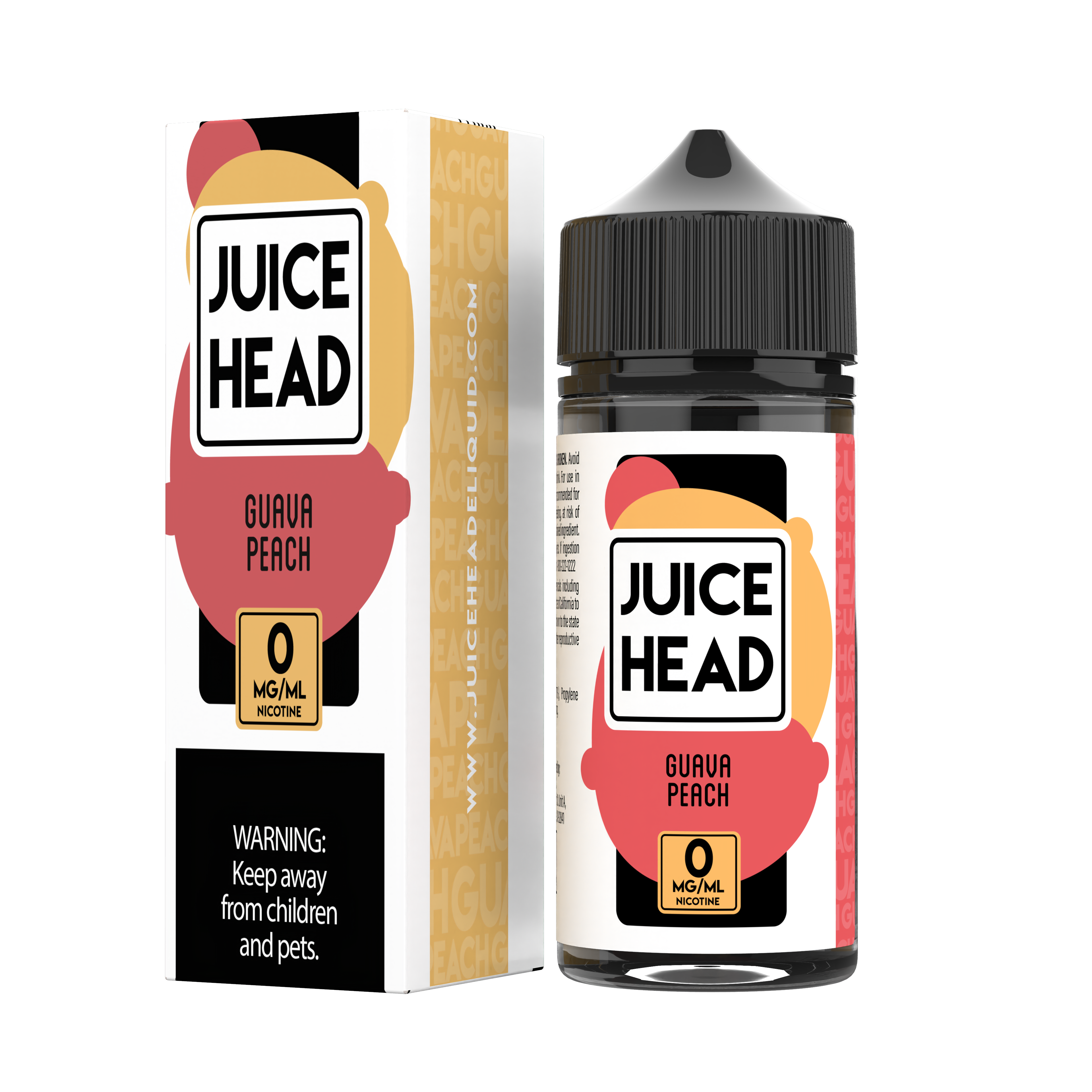 Juice Head 100ml - GUAVA PEACH 0MG - E-Juice