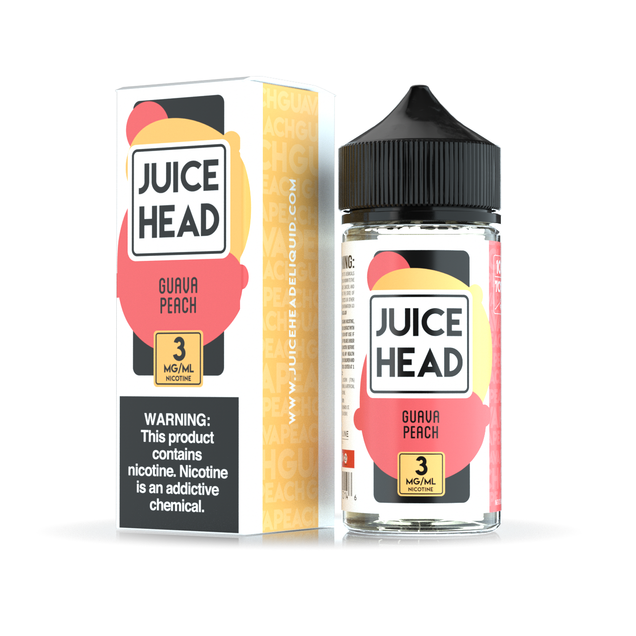 Juice Head 100ml - GUAVA PEACH 3MG - E-Juice