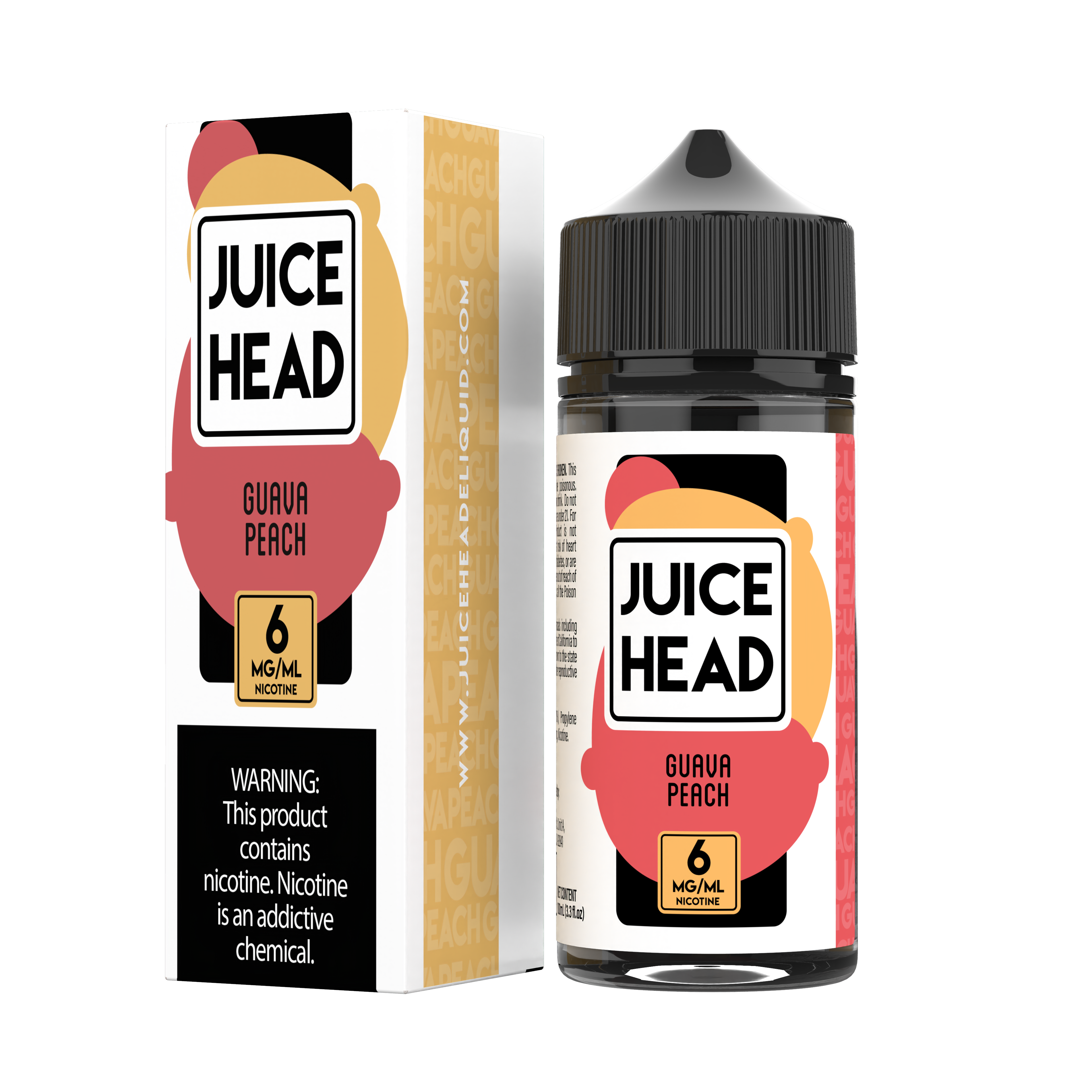 Juice Head 100ml - GUAVA PEACH 6MG - E-Juice