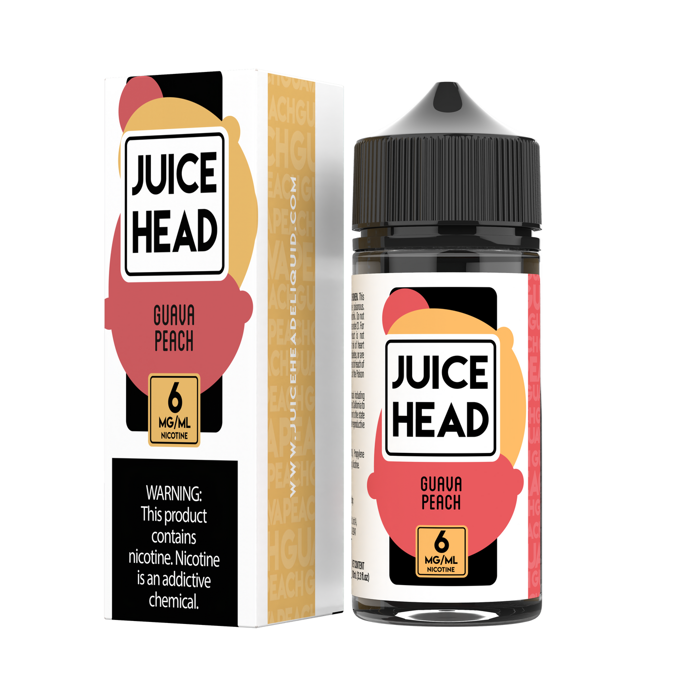 Juice Head 100ml - GUAVA PEACH 6MG - E-Juice