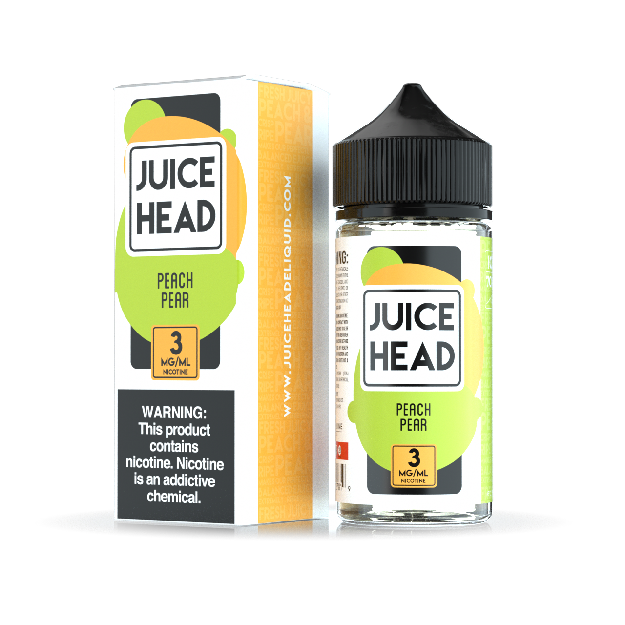 Juice Head 100ml - PEACH PEAR 3MG - E-Juice