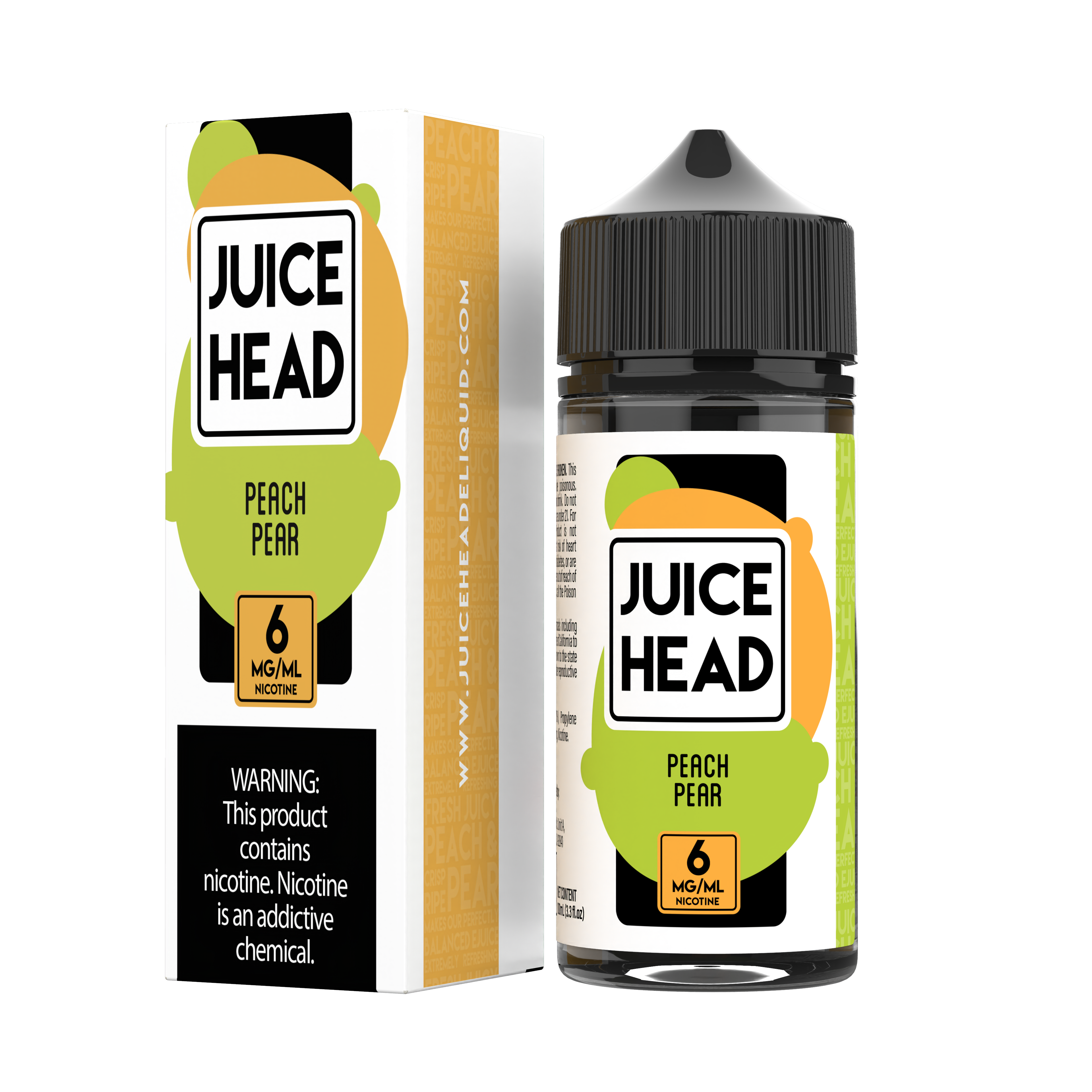 Juice Head 100ml - PEACH PEAR 6MG - E-Juice