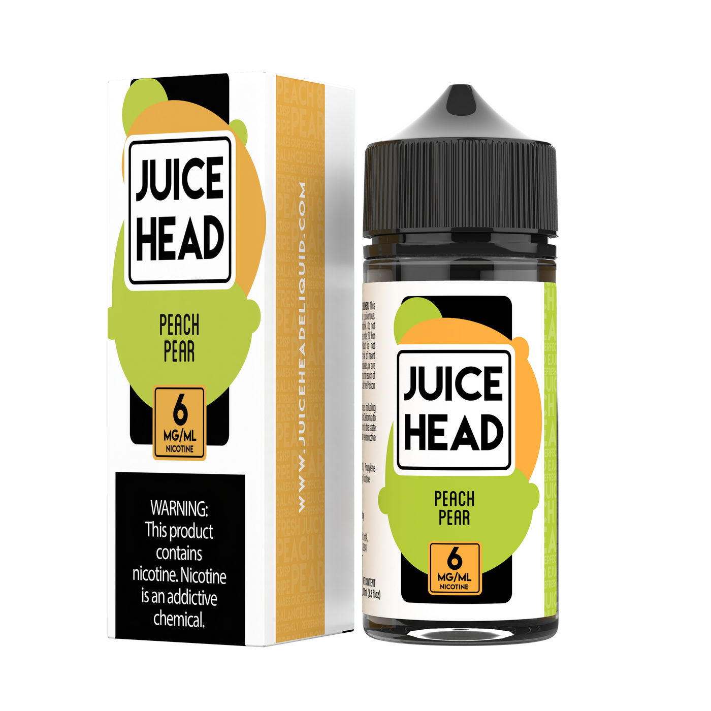 Juice Head 100ml - PEACH PEAR 6MG - E-Juice