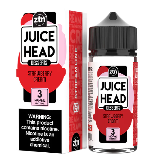 Juice Head Desert ZTN 100ml - STRAWBERRY CREAM 3MG E-JUICE
