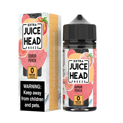 Juice Head Freeze 100ml - GUAVA PEACH 0MG E-JUICE 100ML -