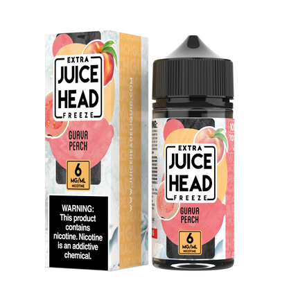 Juice Head Freeze 100ml - GUAVA PEACH 6MG E-JUICE 100ML -