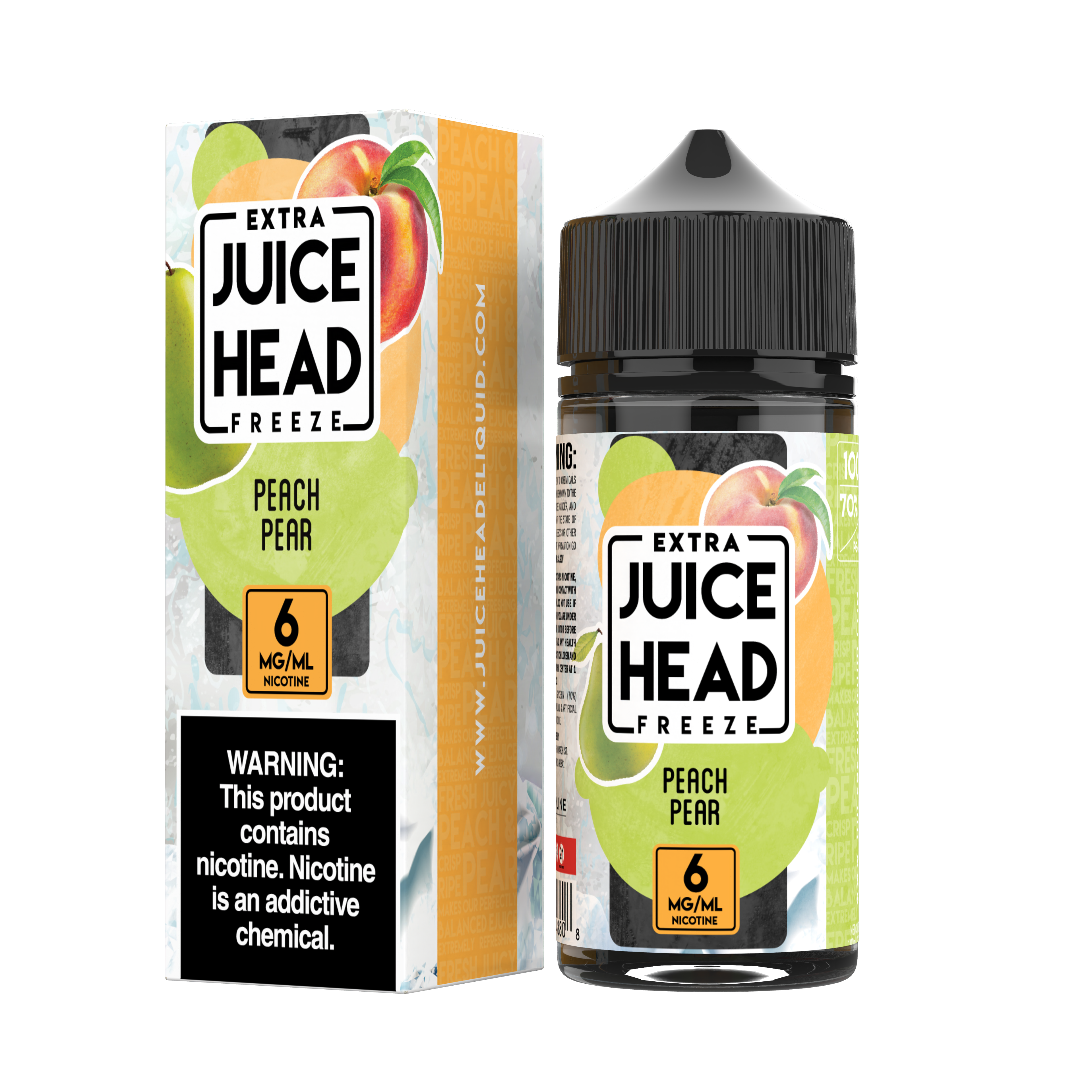 Juice Head Freeze 100ml - PEACH PEAR 6MG E-JUICE 100ML -