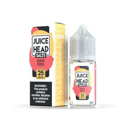 Juice Head Salt 30ml - GUAVA PEACH 25MG E-JUICE 30ML -