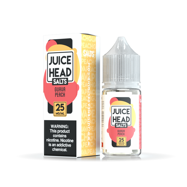 Juice Head Salt 30ml - GUAVA PEACH 25MG E-JUICE 30ML -
