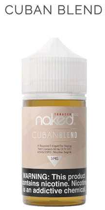 Naked 100 60ML E-Liquid - CUBAN BLEND 3MG - E-Juice