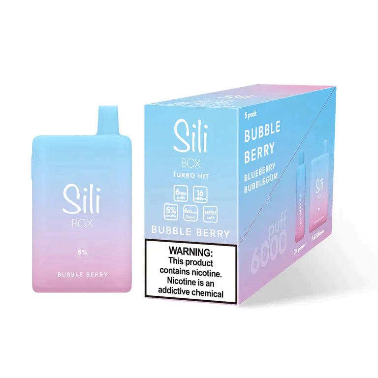 Sili 6000 (5-Pack) - Bubble Berry - E-Cig