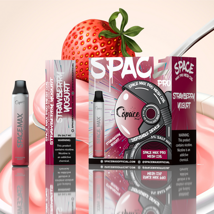 Space Max Pro 4500 (10-PACK) - Strawberry Yogurt - E-Cig